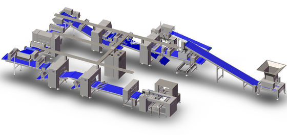 kopen Full Auto. de machinecapaciteit van de deeglamineerder tot 2000kg/hr met 35 lagen van margarine online vervaardiging