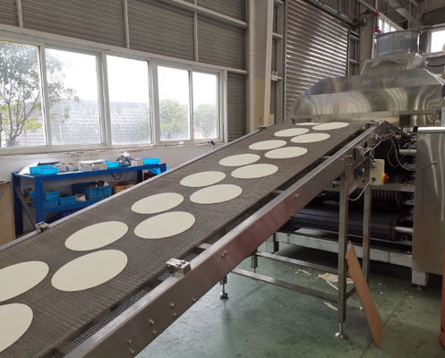 kopen G650 Industriële die tortillaproductielijn van roestvrij staal 304 met touch screen voor de hoge capaciteitsvraag wordt uitgerust online vervaardiging