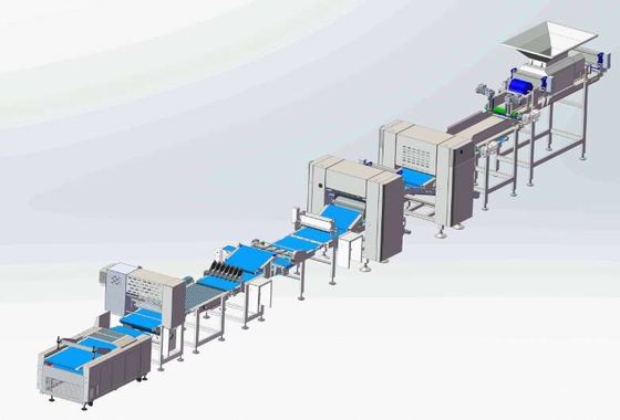 kopen Tin300kg/hr Baguette Productielijn die tot Brood maken Artisanaal Brood online vervaardiging